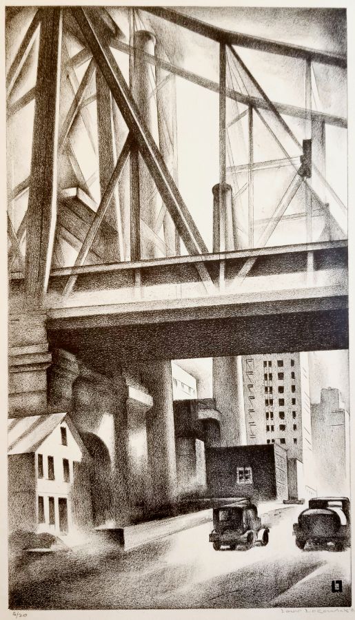 Louis Lozowick - Under the Bridge