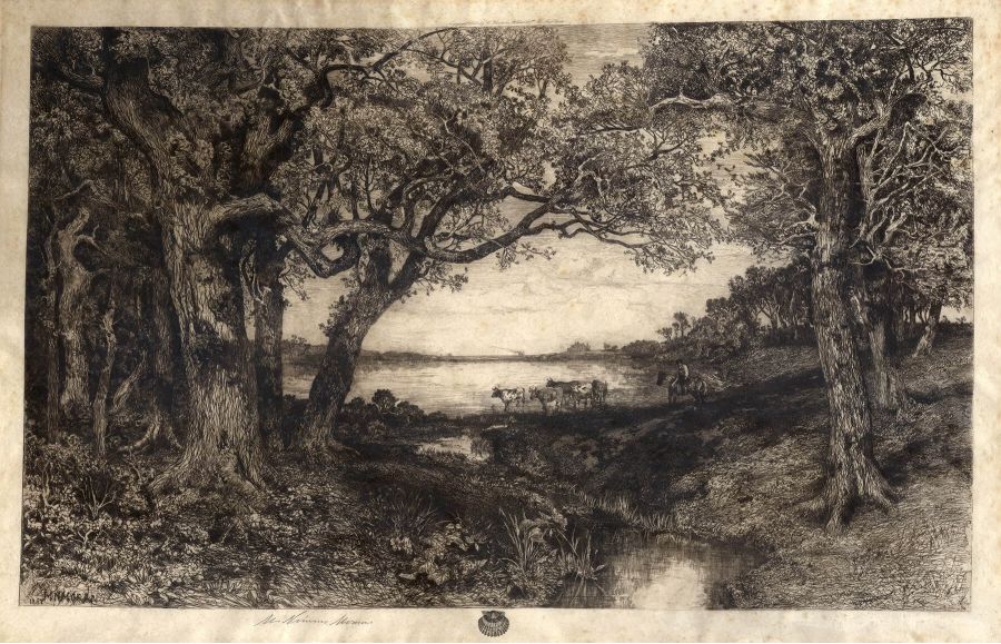 Mary Nimmo Moran - Under the Oaks – Georgica Pond (East Hampton) Mary Nimmo Moran - Under the Oaks – Georgica Pond (East Hampton)