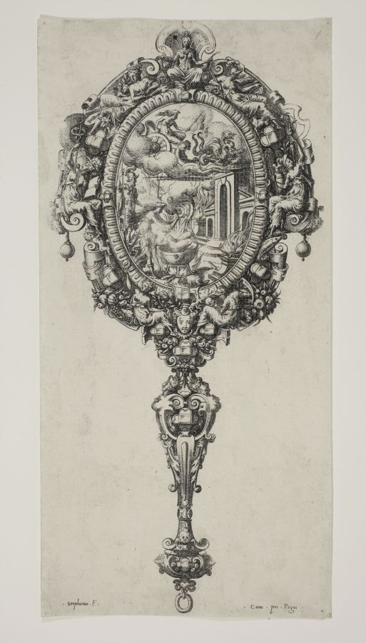 Etienne Delaune - Design of a Mirror with Medea rejuvenating Aeson