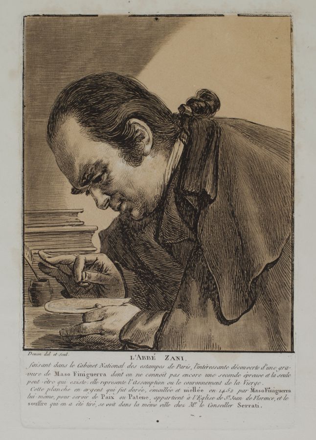 Dominique-Vivant Denon - The Abbé Zani making the interesting discovery of an engraving by Maso Finiguerra