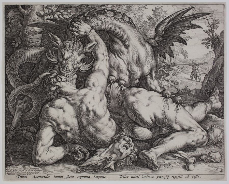 Hendrick Goltzius - The Dragon devouring the Companions of Cadmus
