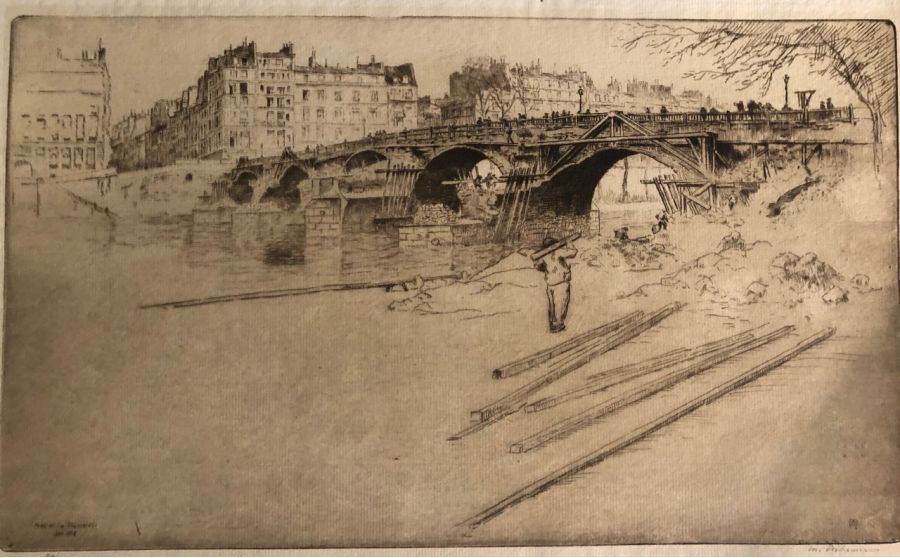 Maurice Achener - Le Pont de la Tourelle (Paris)