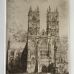 John Sloan - Westminster Abbey, c. 1891, the complete set of13 etchings