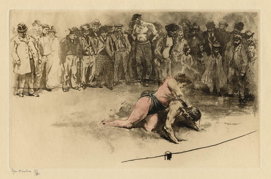 Edgar Chahine - La Lutteuse Edgar Chahine - La Lutteuse