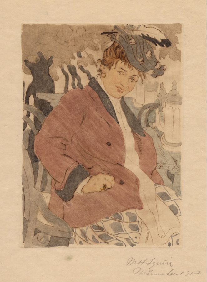 Maud Hunt Squire - Woman in a Biergarten, Munich Maud Hunt Squire - Woman in a Biergarten, Munich