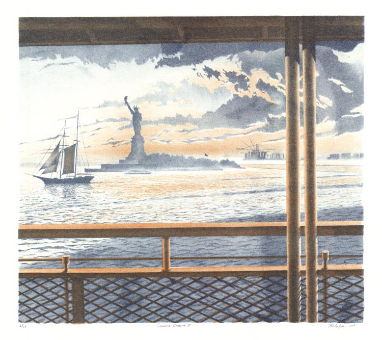 William Behnken - Summer Crossing II.  [New York Harbor.]