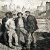 Martin Lewis - Dock Workers under the Brooklyn Bridge