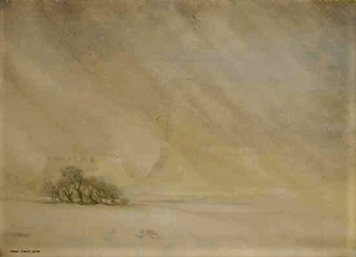 George Elbert Burr - A Sandstorm on the Little Colorado River, Arizona.
