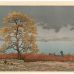 Kawase Hasui -  Lakeside Shower, Matsue