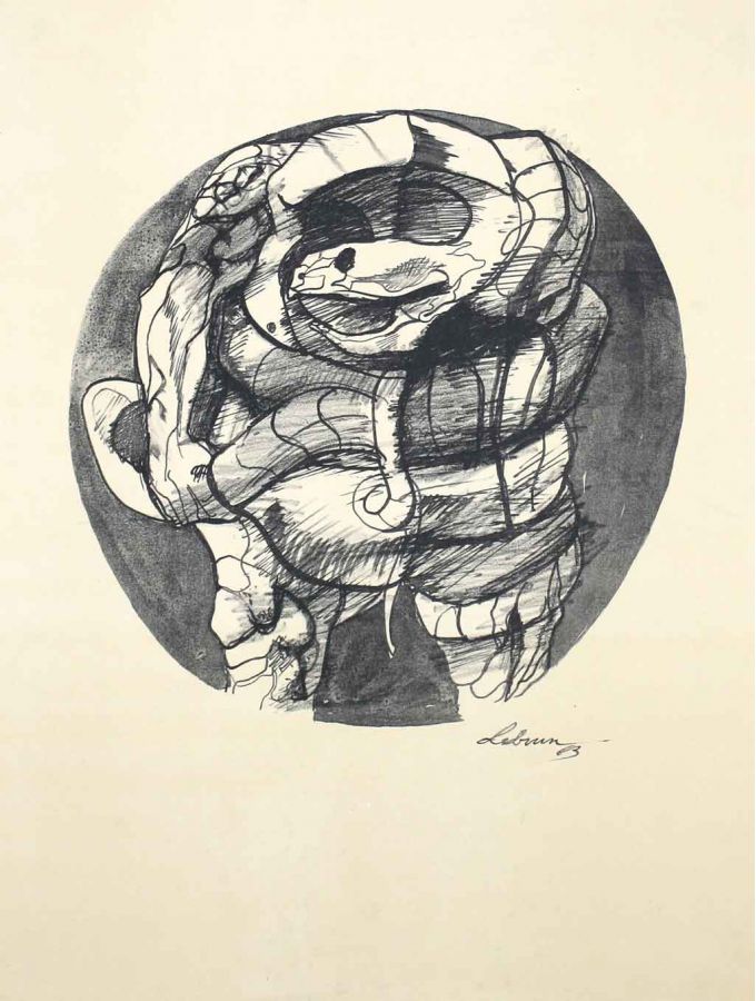 Rico Lebrun - Serpent and Man