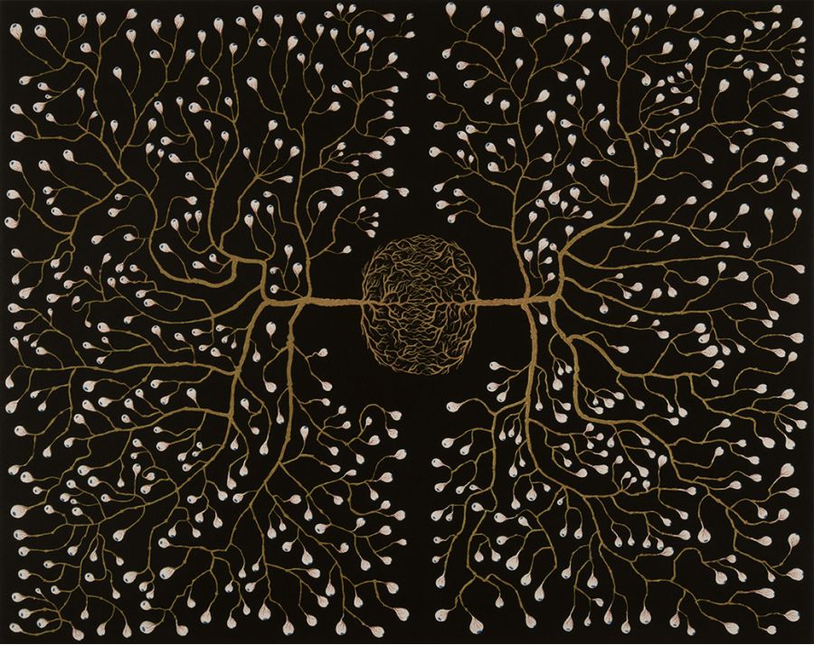 Fred Tomaselli - 562 eyes in self-surveillance