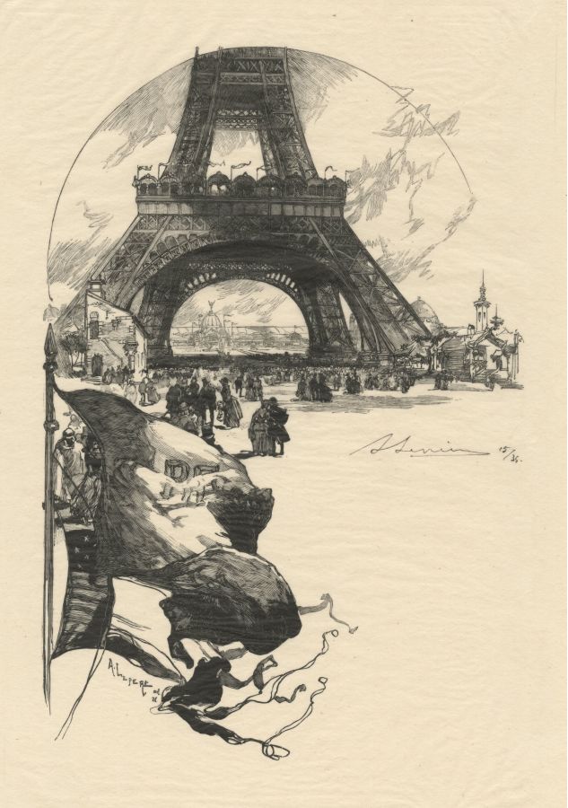 Auguste Lepere - A l'Exposition Universelle: La Tour Eiffel