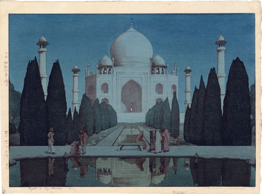 Hiroshi Yoshida - 吉田博 Yoshida: Night in Taj Mahal No.6